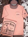 John Wayne Stock & Supply Co. Hooey T-Shirt - Light Brown - Apparel - Hooey - Bronco Western Supply Co.
