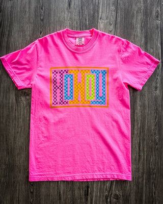 Jolene Howdy Graphic Tee in Neon Pink – Apparel from Bronco Western Supply Co.