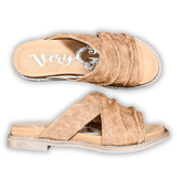 Jolene Sandal in Tan by Very G - Women's Shoes - Very G - Bronco Western Supply Co.