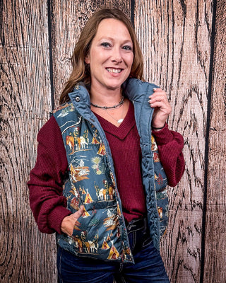 Jolie Hooey Reversible Puffer Vest – Apparel from Bronco Western Supply Co.