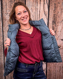 Jolie Hooey Reversible Puffer Vest - Apparel - Hooey - Bronco Western Supply Co.