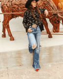 Jordan High Rise Medium Wash Distressed Flare Jeans - Apparel - Lucky & Blessed - Bronco Western Supply Co.