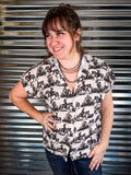 Jude Western Dolman Short Sleeve Button Down Top - Apparel - Lucky & Blessed - Bronco Western Supply Co.