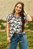 Jude Western Dolman Short Sleeve Button Down Top - Apparel - Lucky & Blessed - Bronco Western Supply Co.