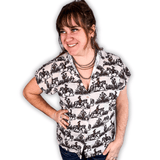 Jude Western Dolman Short Sleeve Button Down Top - Apparel - Lucky & Blessed - Bronco Western Supply Co.
