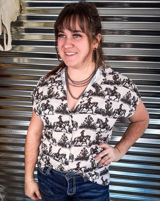 Jude Western Dolman Short Sleeve Button Down Top – Apparel from Bronco Western Supply Co.