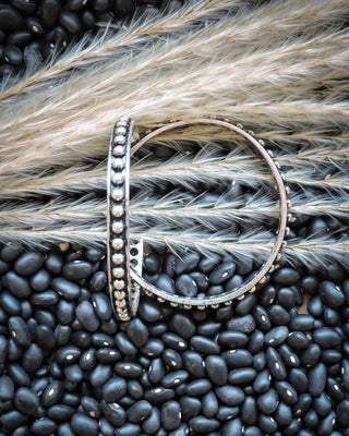 June Stud Bubble Hoop Fashion Earring - Silver – Jewelry from Bronco Western Supply Co.