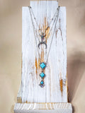 Kaylee Layered Fashion Necklace - Silver - Jewelry - Blue Tortoise - Bronco Western Supply Co.