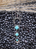 Kaylee Layered Fashion Necklace - Silver - Jewelry - Blue Tortoise - Bronco Western Supply Co.