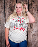 Kick Rocks Cowboy Distressed Graphic Tee - Cream - Apparel - Country Deep Apparel - Bronco Western Supply Co.