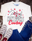 Kick Rocks Cowboy Distressed Graphic Tee - Cream - Apparel - Country Deep Apparel - Bronco Western Supply Co.