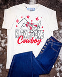 Kick Rocks Cowboy Distressed Graphic Tee - Cream - Apparel - Country Deep Apparel - Bronco Western Supply Co.