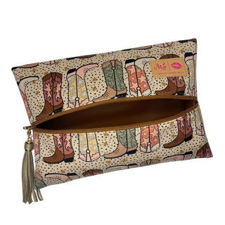 Kicker Boot Velvet Makeup Bag by Makeup Junkie Bags – Accessories from Bronco Western Supply Co.