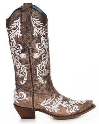 side of boot with white backdrop