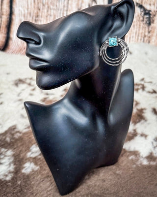 Large Lasso - Stud Earrings - Western Jewelry - Earring - Bronco Western Supply Co.