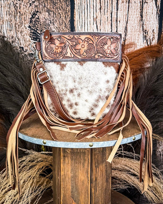 Lariat Hair on Hide Fringe Crossbody Bag – Purses & Wallets from Bronco Western Supply Co.