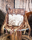 Lariat Hair on Hide Fringe Crossbody Bag - Purses & Wallets - Sixtease Bags - Bronco Western Supply Co.