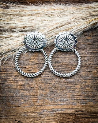 Lariat Halo Concho Hoop Earrings – Jewelry from Bronco Western Supply Co.