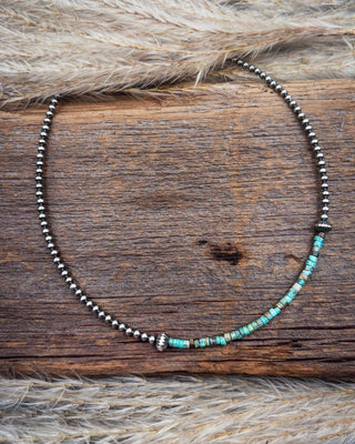 Larkspur African Turquoise and Sterling Silver Choker – Jewelry from Bronco Western Supply Co.