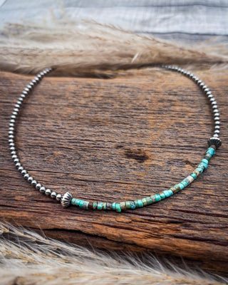 Larkspur African Turquoise and Sterling Silver Choker – Jewelry from Bronco Western Supply Co.