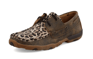 Leah Twisted X Boat Shoe Driving Moc - Distressed & Leopard – Women's Shoes from Bronco Western Supply Co.