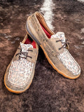 Leah Twisted X Boat Shoe Driving Moc - Distressed & Leopard - Women's Shoes - Twisted X - Bronco Western Supply Co.