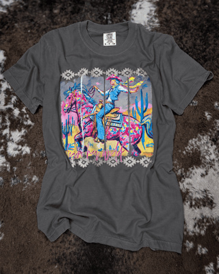 Leave Her Wild Cowgirl Graphic Tee – Apparel from Bronco Western Supply Co.