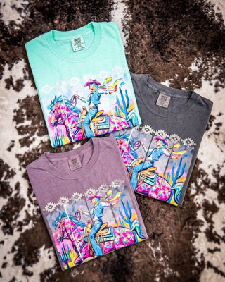 Leave Her Wild Cowgirl Graphic Tee – Apparel from Bronco Western Supply Co.