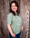 Legacy Rider Graphic Tee - Sage - Shirts & Tops - Ranch Girl Gear - Bronco Western Supply Co.