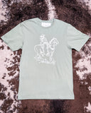 Legacy Rider Graphic Tee - Sage - Shirts & Tops - Ranch Girl Gear - Bronco Western Supply Co.