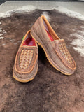 Leila Twisted X Slip - On Driving Moc - Woven Brown & Coffee - Women's Shoes - Twisted X - Bronco Western Supply Co.
