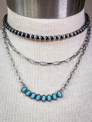 Lenna Navajo Style Pearl Layered Fashion Necklace – Jewelry from Bronco Western Supply Co.