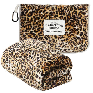 Leopard Print Travel Blanket with Carrying Case – Home Decor from Bronco Western Supply Co.