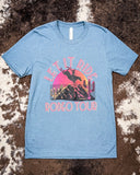 Let it Ride Rodeo Tour Graphic Tee - Slate Blue - Shirts & Tops - Ranch Swag - Bronco Western Supply Co.