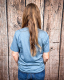 Let it Ride Rodeo Tour Graphic Tee - Slate Blue - Shirts & Tops - Ranch Swag - Bronco Western Supply Co.