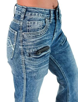Light DFMI Trouser Jeans by Cowgirl Tuff – Apparel from Bronco Western Supply Co.