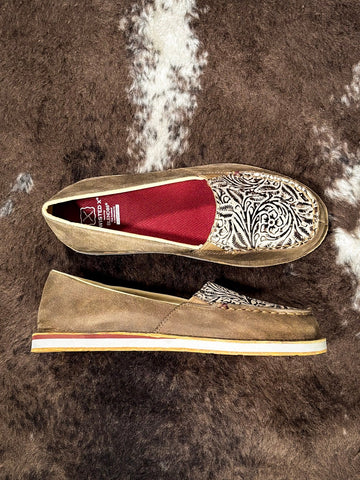 Liliosa Twisted X Slip - On Loafer - Bomber & Light Taupe - Women's Shoes - Twisted X - Bronco Western Supply Co.