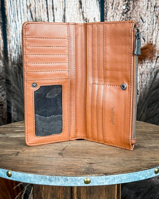 Lillie Hair - On Wallet in Brown by Trinity Ranch – Purses & Wallets from Bronco Western Supply Co.
