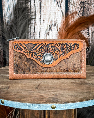 Lillie Hair - On Wallet in Brown by Trinity Ranch – Purses & Wallets from Bronco Western Supply Co.