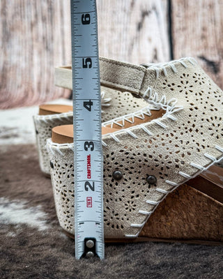 Lilly Platform Wedge Sandal in Cream by Very G – Women's Shoes from Bronco Western Supply Co.