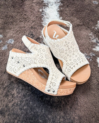 Lilly Platform Wedge Sandal in Cream by Very G – Women's Shoes from Bronco Western Supply Co.