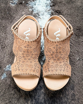 Lilly Platform Wedge Sandal in Tan by Very G – Women's Shoes from Bronco Western Supply Co.