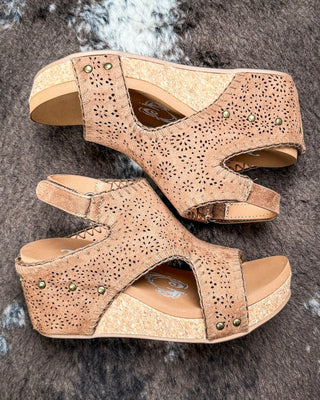 Lilly Platform Wedge Sandal in Tan by Very G – Women's Shoes from Bronco Western Supply Co.