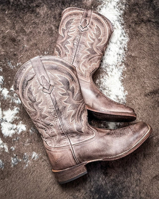 Lindsey Burnished Brown Boots by Roper – Women's Shoes from Bronco Western Supply Co.