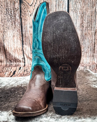 Lindsey Turquoise Boots by Roper – Women's Shoes from Bronco Western Supply Co.
