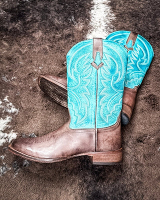 Lindsey Turquoise Boots by Roper – Women's Shoes from Bronco Western Supply Co.