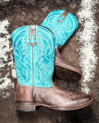 Lindsey Turquoise Boots by Roper – Women's Shoes from Bronco Western Supply Co.