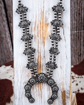 Liria Squash Blossom Fashion Necklace Set – Jewelry from Bronco Western Supply Co.