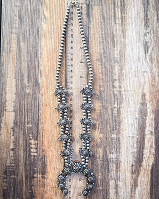 Liria Squash Blossom Fashion Necklace Set – Jewelry from Bronco Western Supply Co.