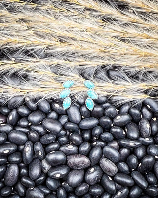 Lyra Genuine Turquoise Earrings – Jewelry from Bronco Western Supply Co.